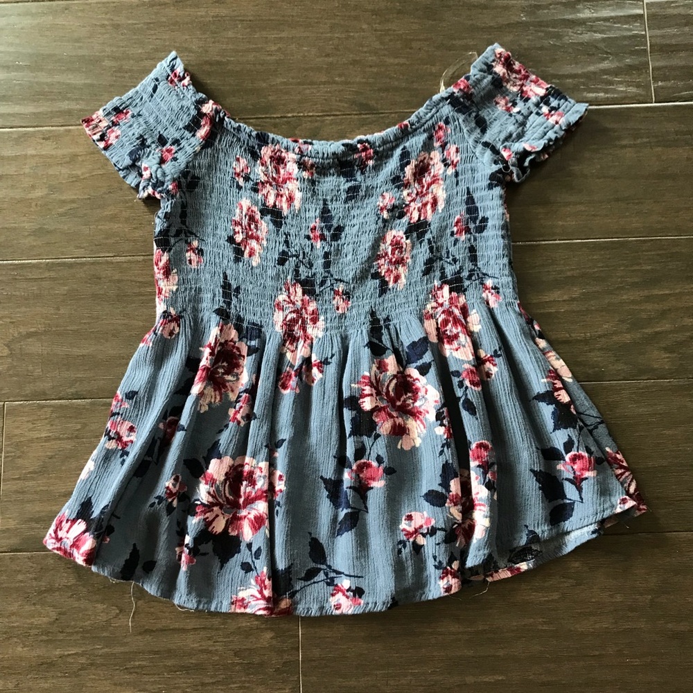 floral off the shoulder top